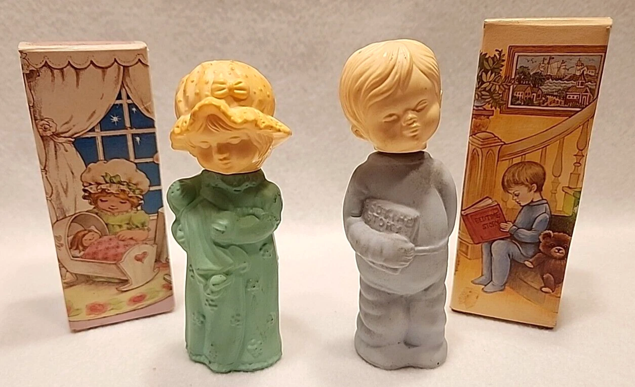 Avon Little Dream Girl & Sweet Dreams Little Boy Collectible 1.25 Fl Oz. Empty