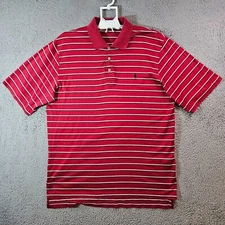 Polo Golf Ralph Lauren Polo Shirt Men Large Pima Cotton Short Sleeve Red Striped