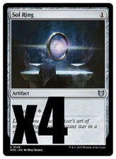 MTG | Sol Ring (x4 Playset) | (NM) Commander: Wilds of Eldraine