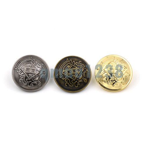 12.5MM-30MM METAL SHANK BUTTONS ROUND ANTIQUE DENIM COAT CARDIGAN SEWING CRAFTS - Picture 2 of 12