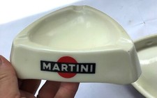 CENDRIER MARTINI LOT DE 2 MODÈLE DÉPOSE OPALEX MADE FRA 1960 ASHTRAY ADVERTISING