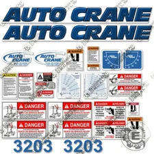 Fits Auto Crane 3203 Decal Kit Crane Truck Replacement Stickers 3M 7-Year Vinyl!