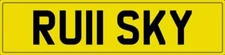 RUSKY RUSKS RUSK NUMBER PLATE RU11 SKY PRIVATE REGISTRATION RUSKIE RUSKER RUSKY