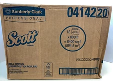 Scott Hard Roll Towels 8 x 800ft Natural 12 Rolls/Carton 04142, Free Shipping!!!