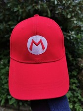 Super Mario Rot Baseball Cap Kappe Gamer Fan Merch Cosplay Mütze 