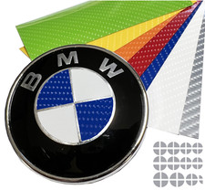 Emblem Overlay Vinyl Decal Sticker Complete Set For Bmw Carbon Fiber 7d 6d Color