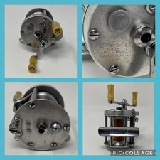 Vintage PFlueger No. 1963 Nobby Mark Bait Casting Reel Level Wind Cork Spool USA