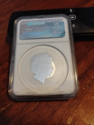 2012 P SILVER AUSTRALIA $1 COLORIZED YEAR OF THE DRAGON Orange