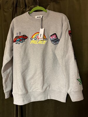 NWT Palace Skateboards Sweatshirt SMALL Heather Gray NWT Palace Skateboards Sweatshirt SMALL Heather Gray