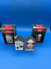 Hallmark Keepsake Ornaments Holiday Home, Fire Station Lot of 2