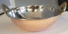 IKM Heavy-Duty Copper Bowl Kadai (Diameter 6.5 Inches)