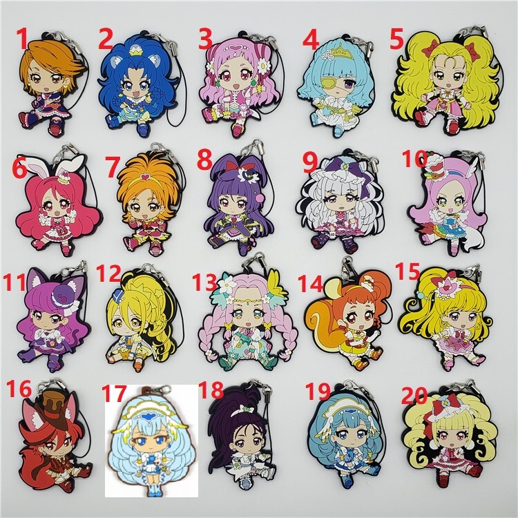 Hugtto Precure Rubber Strap Charm Pretty Cure Anime Figure
