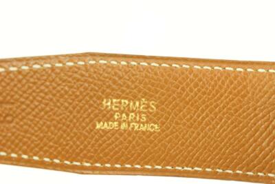 Hermès Black x Brown x Gold 32mm Reversible H Logo Belt Kit 