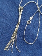 Italian 18CT / 750 White gold necklace 18CT ball and bar diamond cut chain