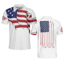 Patriot US Flag Golf Polo Shirt 3D All Over Printed Polo Shirt FREE SHIP