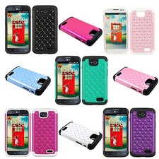Armadura de alta resistencia para LG Optimus L90 D415 Diamond híbrido rígido + funda blanda