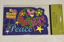 Vintage Sandylion My Sticker Album Peace Sign Hearts Love Collectors Book 8 Page