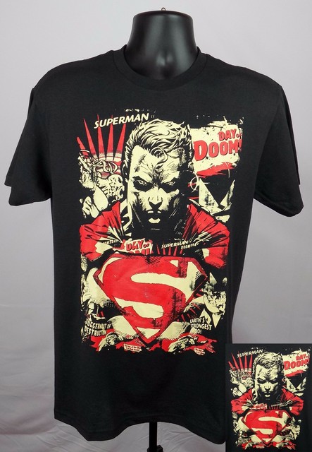black and red superman shirt