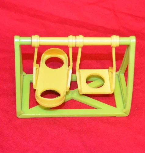 Vintage Fisher Price Little People Yellow & Green Swing Set #923 School