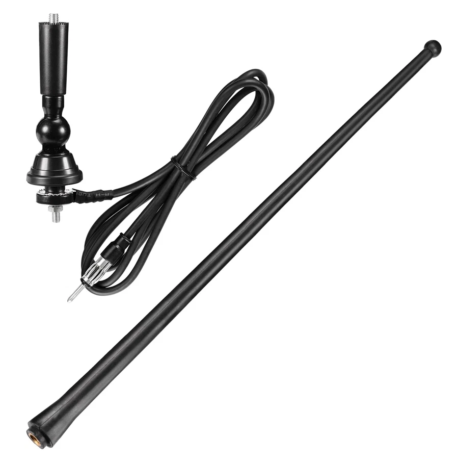 Универсальный комплект антенн 15 дюймов из резины AM-FM Ducky для автомобиля лодки кемпера морской черный - Изображение 3 из 4