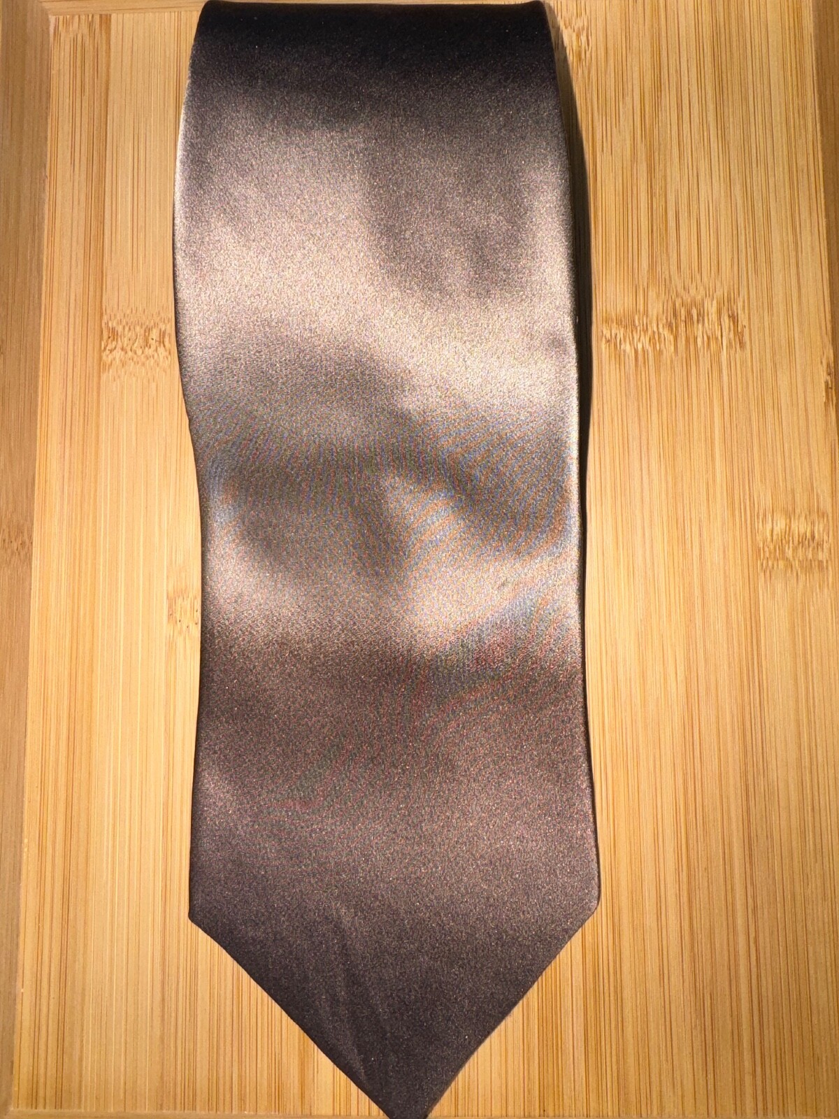 Boca Classics Brown Solid Color Tie - image 1