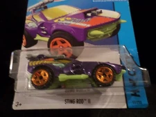 HW HOT WHEELS 2014 HW CITY #55/250 STING ROD II HOTWHEELS PURPLE MILITARY VHTF