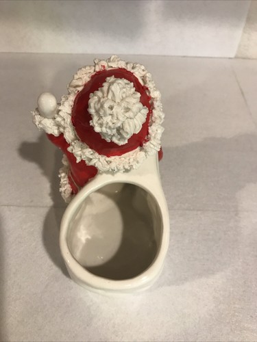 New Holland Reproduction of Vintage Spaghetti Santa Claus Planter Candy Dish - Picture 7 of 8