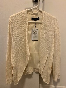 zara waffle blazer