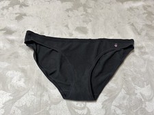 Vtg VICTORIA'S SECRET Signature Waistband Cotton Low-Rise Bikini L Black Panties