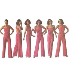 70s Pattern – Jiffy Stretch Multi-wrap & Tie Jumpsuit - Bust=34” (86.4cm)