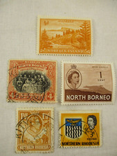 Rhodesia, Borneo, Norfolk Island / Afghan/ Jersey postage stamps