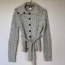 J. CREW Handknit Wool-Blend Donegal Cardigan M EUC