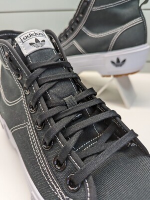 シューズ tk.88 Adidas Nizza Trek Black White GZ8857 Platform Hi Top Canvas