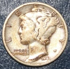 1941 Mercury Dime #8889