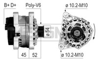 ERA Lichtmaschine Generator 70A 14V FüR CitroëN Berlingo Kasten 1.4I 2.0 HDI