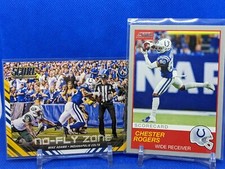 Chester Rogers + Mike Adams 2 Card Colts Insert Lot 2019 Gray 2016 Panini Score