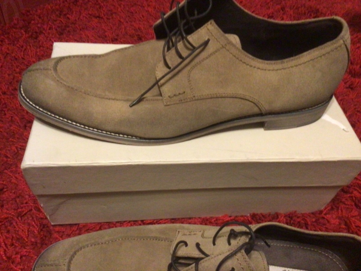 Joseph Abboud Suede Brown Oxfords Mens Joseph Abboud Brown Leather Wingtip | Mercari main image 3