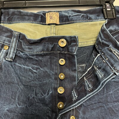 M'S $879 PRPS JAPAN 36 STUDDED POCKET BARRACUDA STRAIGHT LEG JEANS