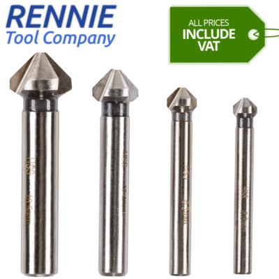 4pcs HSS Countersink Chamfering Tool Bit 3 Flute 90 Degree Drill Bit ...