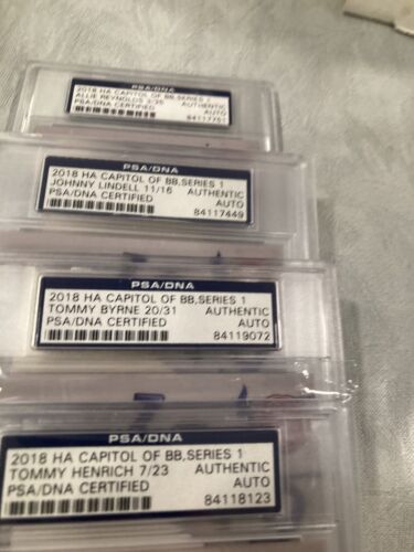 2018 HA Capitol of Baseball Series 1 Lindell, Heinrich, Reynolds & Byrne Yankees - Picture 2 of 3