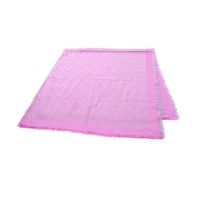 LOUIS VUITTON Schal Monogram Stola Halstuch M73666 Seide Wolle Rosa Gebraucht...