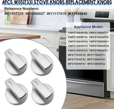 4-Pack Stove Knobs W11517331 W11117415 Replacement for Whirlpool Gas Range