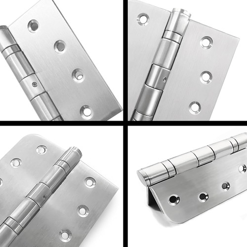 304 Stainless Steel Hinges Exterior Door Hinges Ball SUS304 Silver 4 inch - Picture 4 of 7