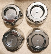 Chrome Wire Wheel Center Caps Aftermarket 3 Piece Set