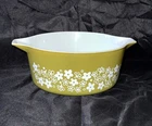 Vintage Pyrex Spring Blossom/Crazy Daisy 475-B 2 1/2 Qt Casserole Dish No Lid