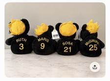 Salvino's Bamm Beanos Beanie Bear Plush Set of 4 Ruth Maris Sosa McGwire HR Set