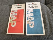 Rand McNally California And Los Angeles 2 Maps 80s