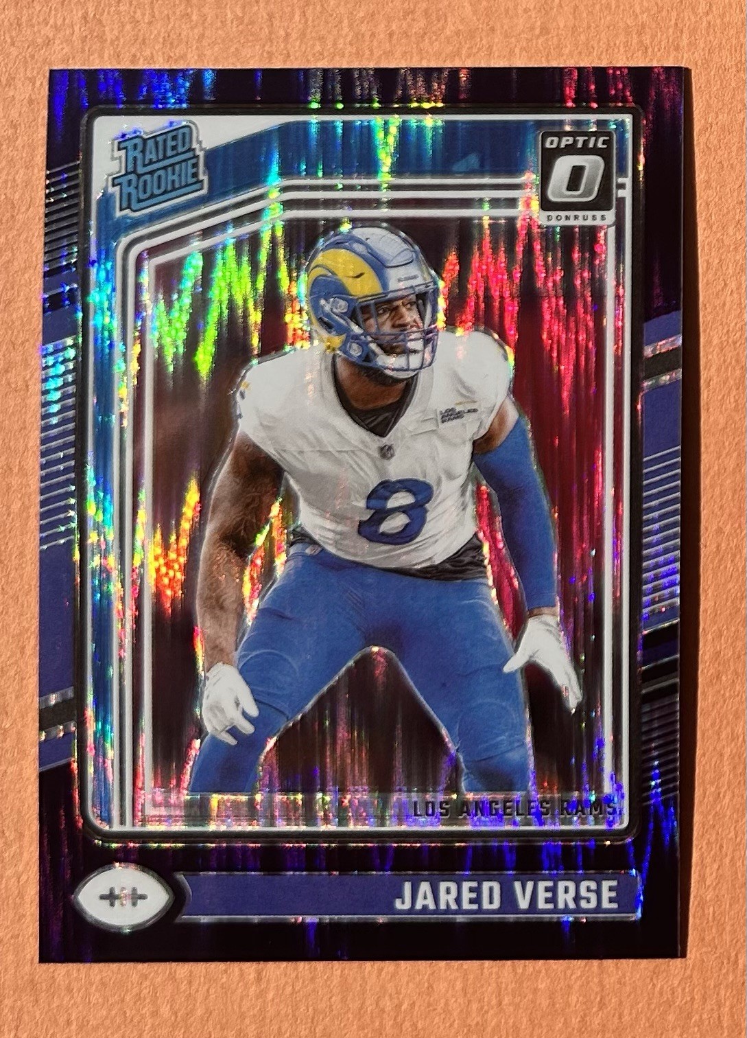 2024 Panini Donruss Optic Rated Rookie Jared Verse #242 Purple Shock Prizm (RC)