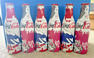 6 x J.W Anderson 2015 Diet Coca Cola Limited Edition Aluminium Cola Flaschen voll