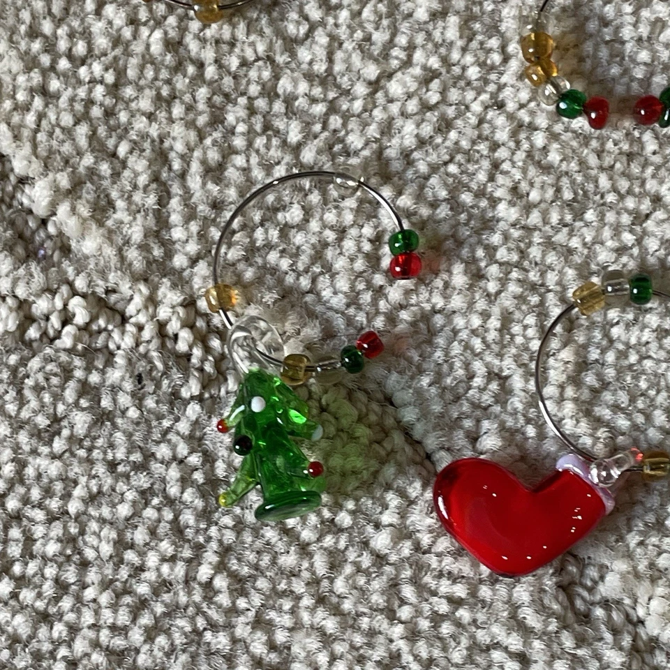 Dijes de copa de vino de Navidad decoración de Navidad *Leer Desc* Foto 4 de 4